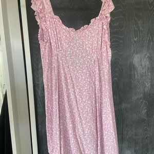 Lavender mini strapless dress